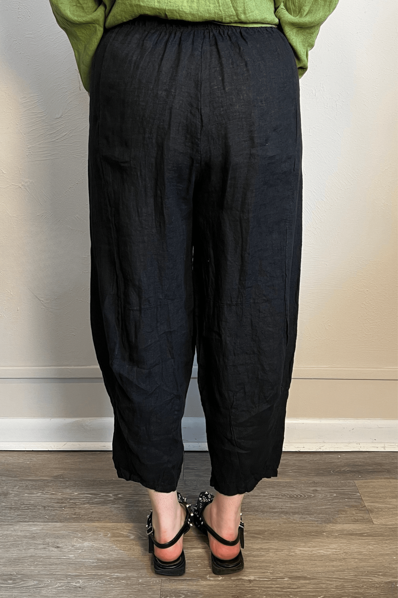 Linen Baggy Crop Pant