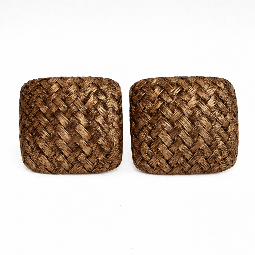 Basket Weave Clip-On Earring