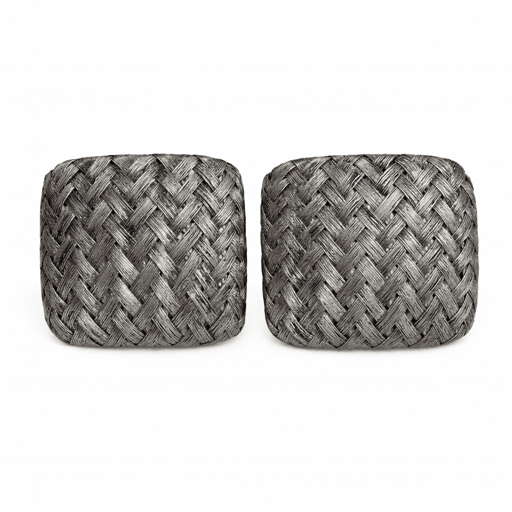 Basket Weave Clip-On Earring