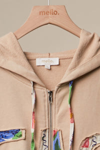 Peace Detail Hooded Sweatshirt