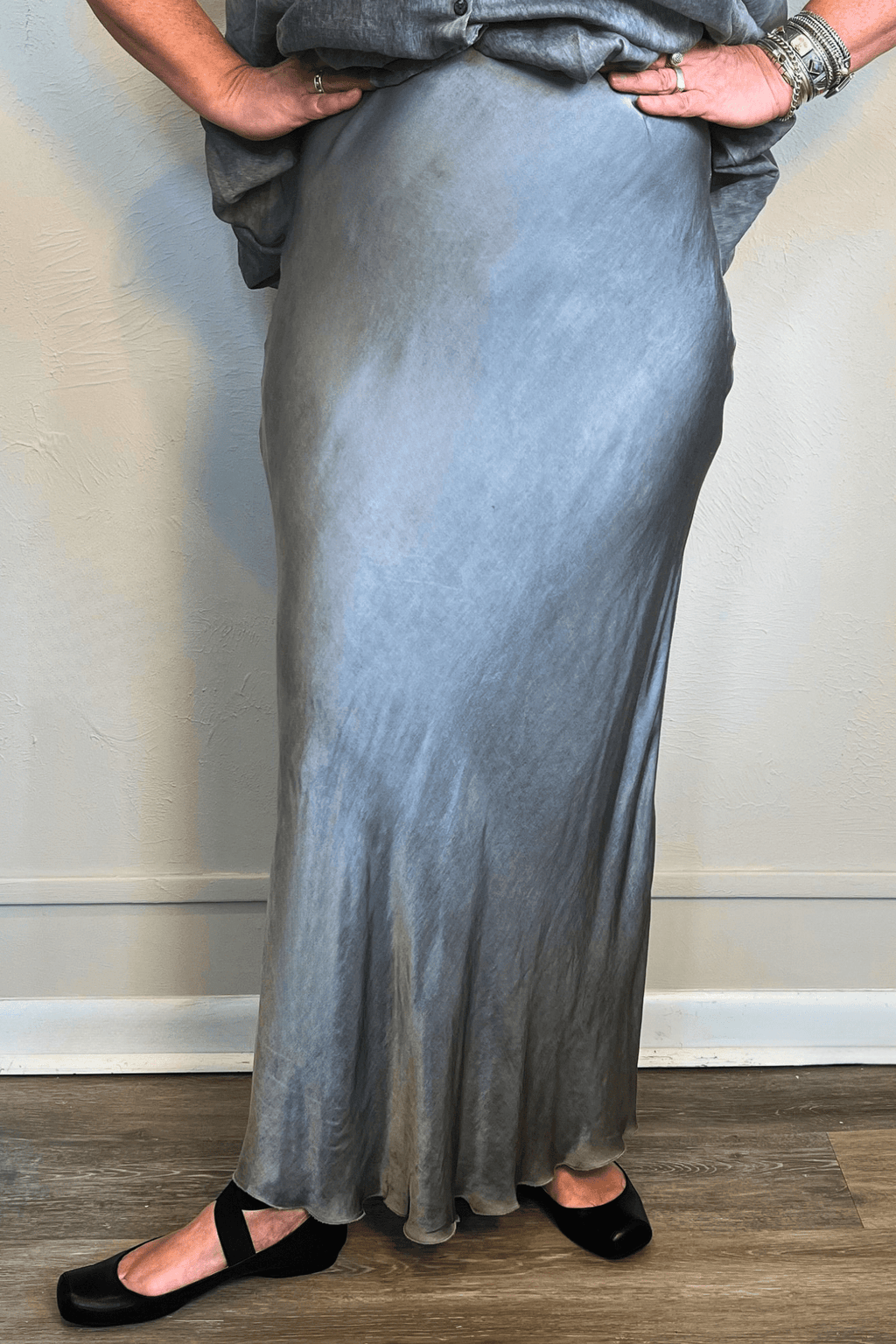 Bias Cut Silk Skirt