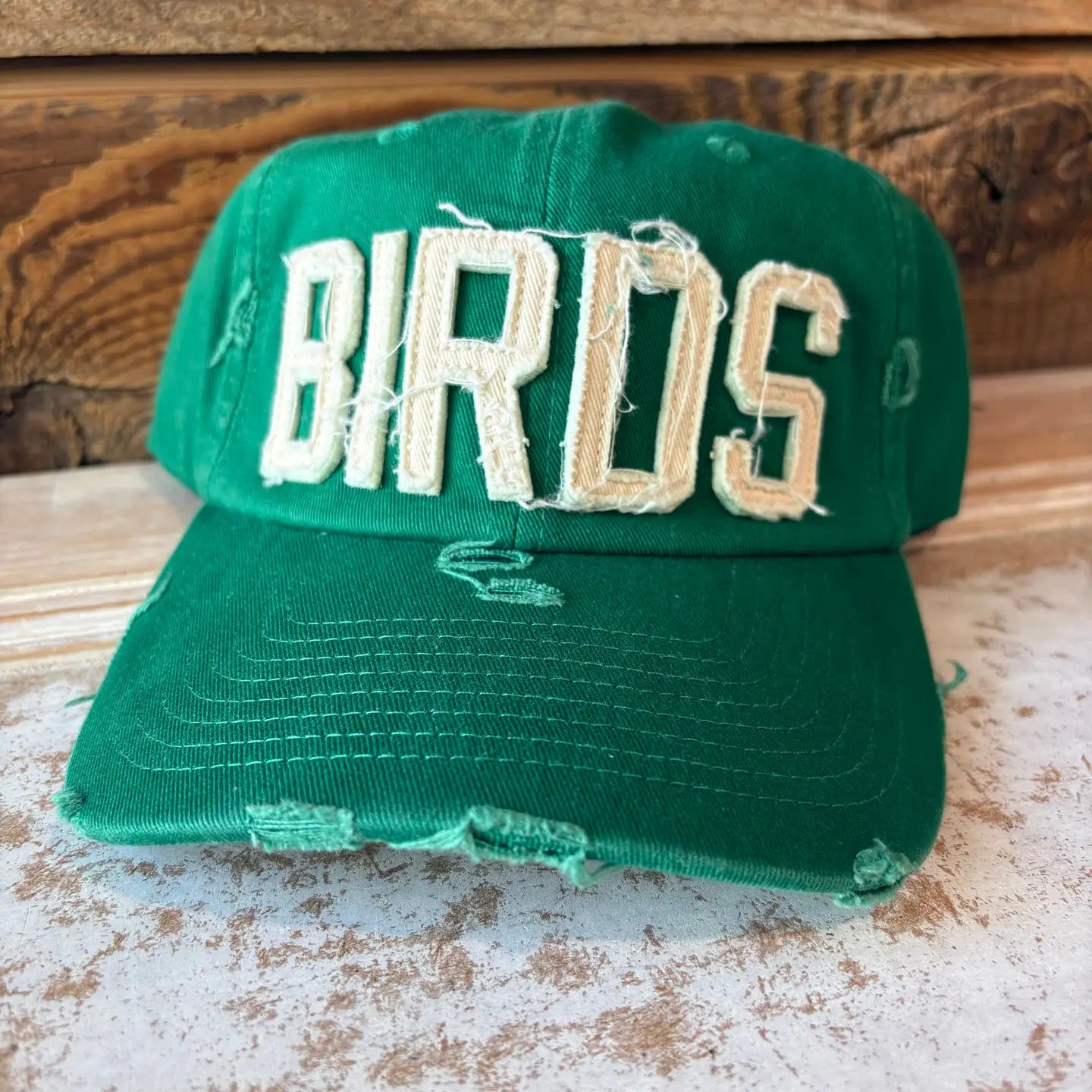 Embroidered Birds Cap