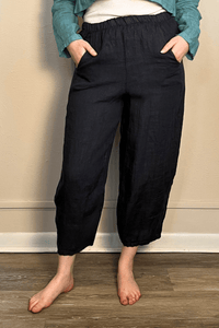 Linen Crop Bungee Pant
