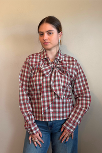 Blair Blouse - Holiday Plaid