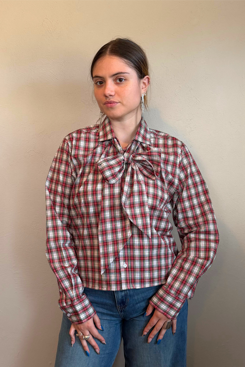 Blair Blouse - Holiday Plaid