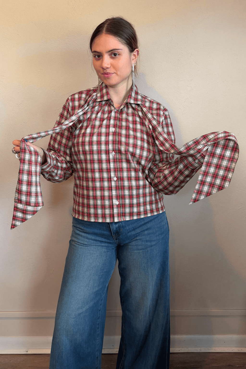 Blair Blouse - Holiday Plaid