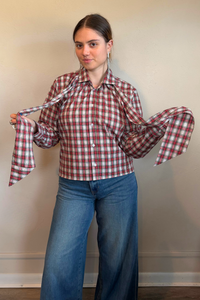 Blair Blouse - Holiday Plaid