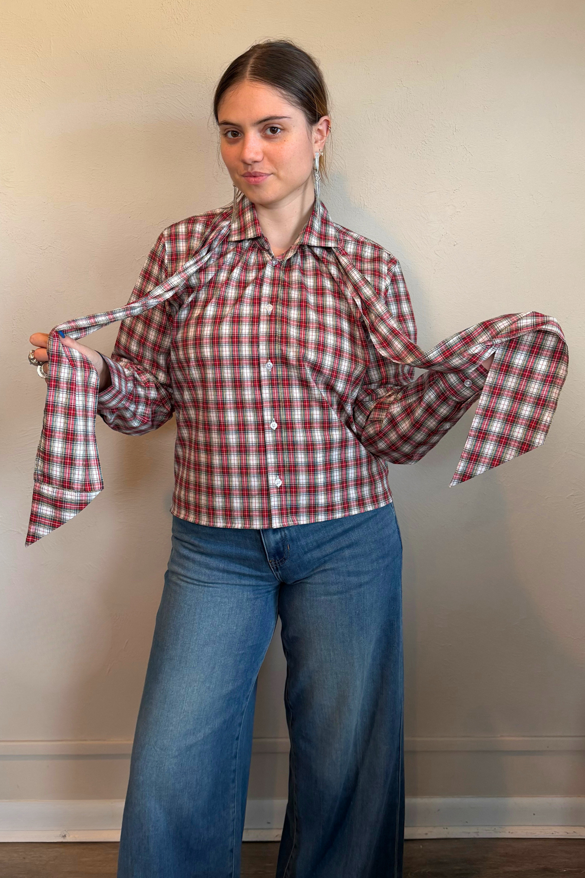 Blair Blouse - Holiday Plaid