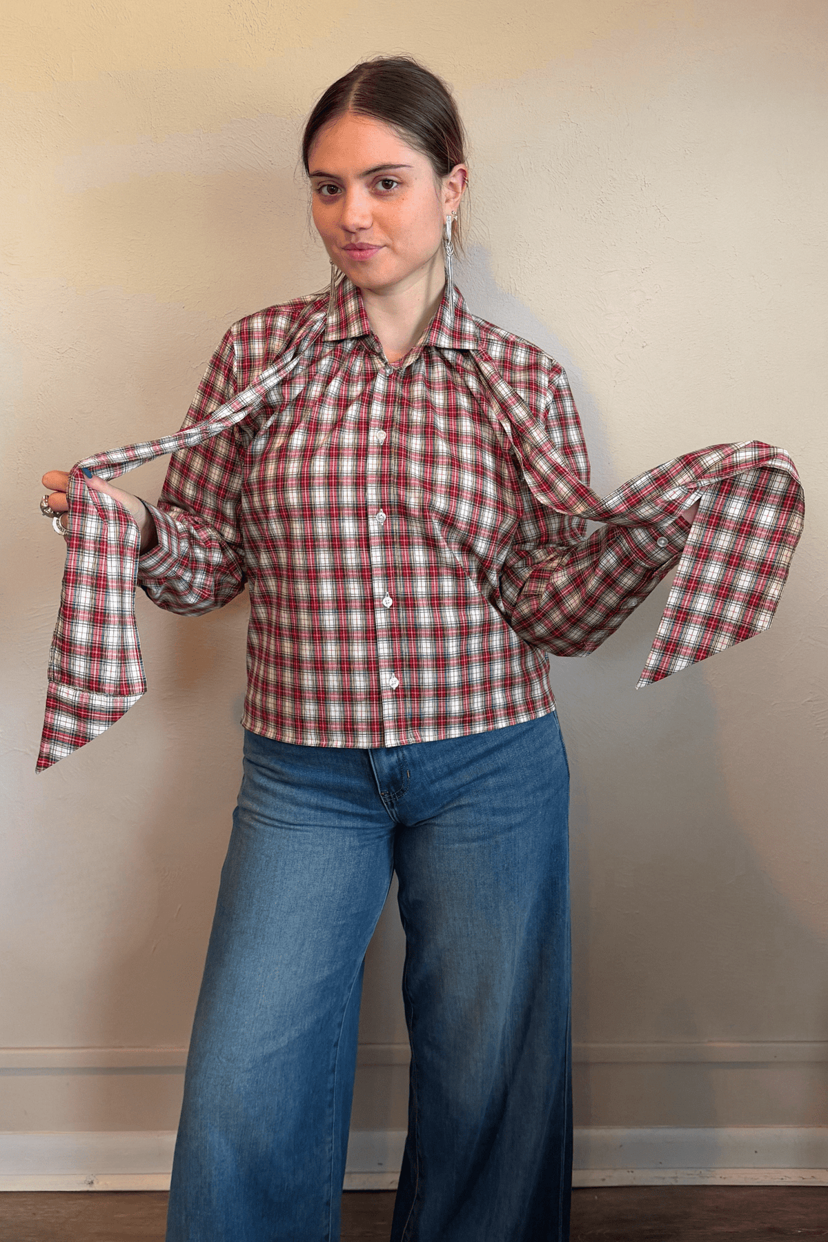 Blair Blouse - Holiday Plaid