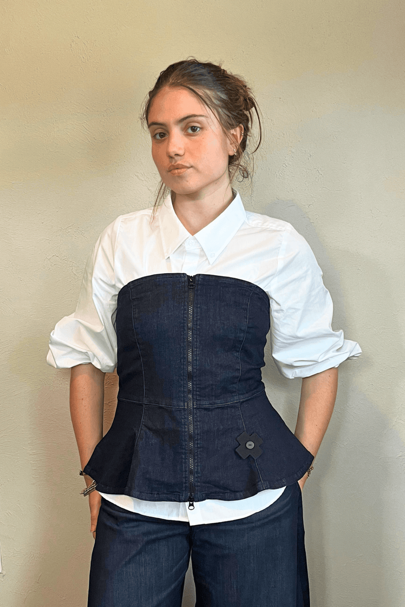 4037  Blue Shape Corset