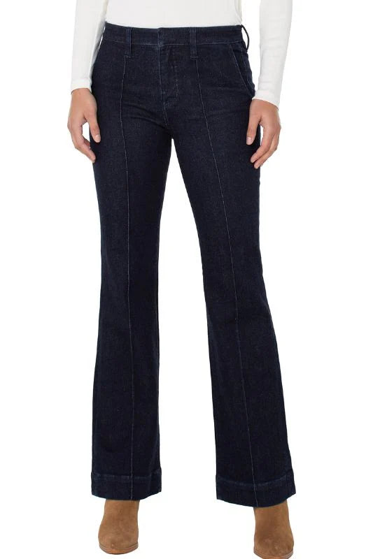 Pintuck Bootcut Trouser