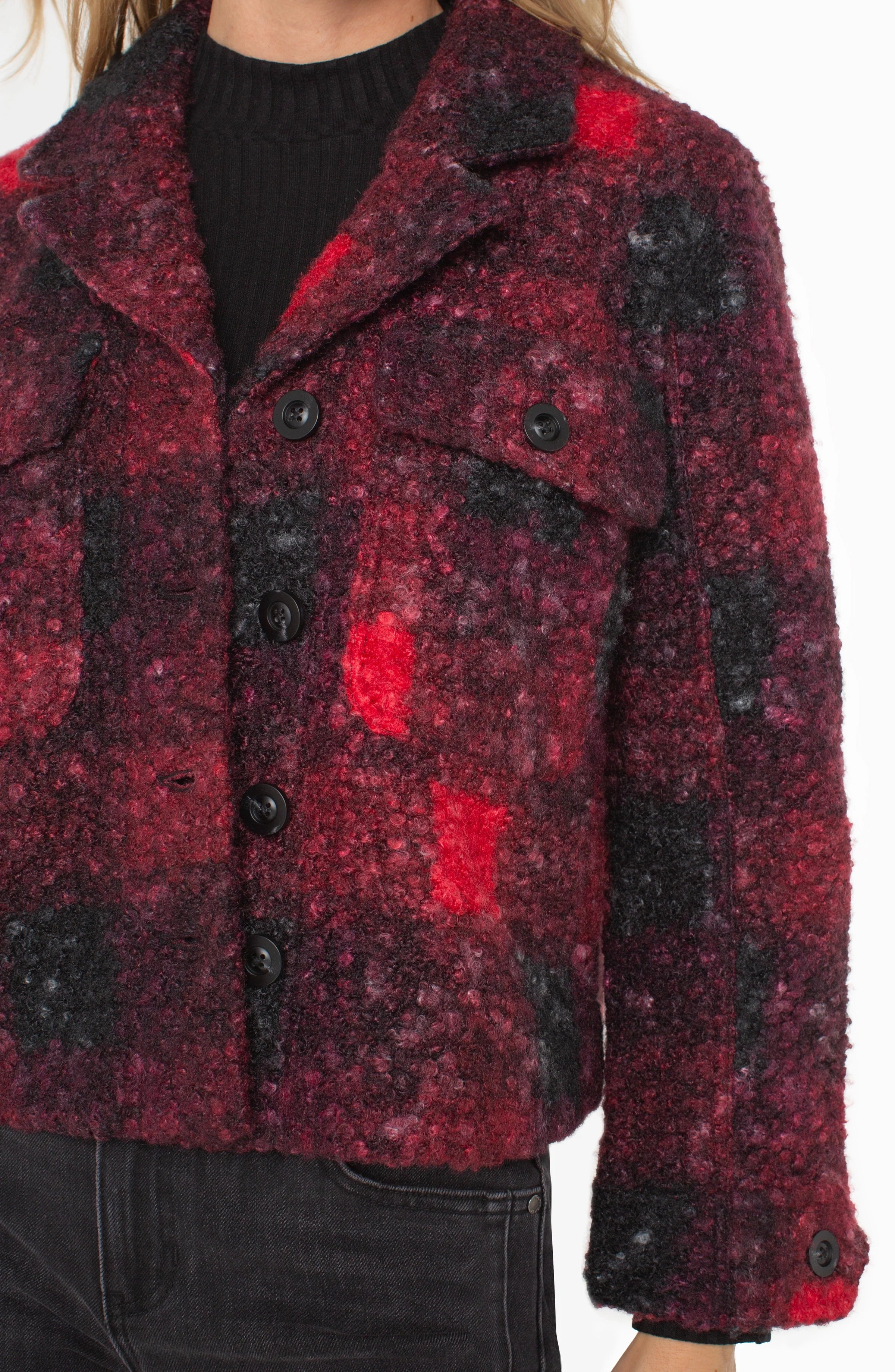 Button Front Boxy Shacket