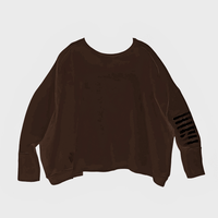 A Wide Short Sweatshirt II (Chocolate)