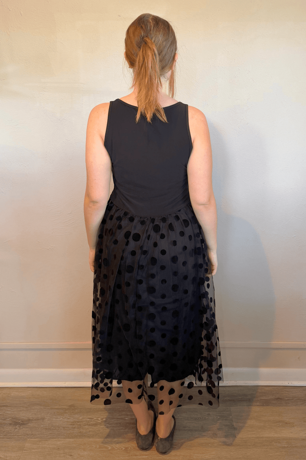 Kozan Cinderella Dress in Black, front and back views and styled with the matching Amira Jacket