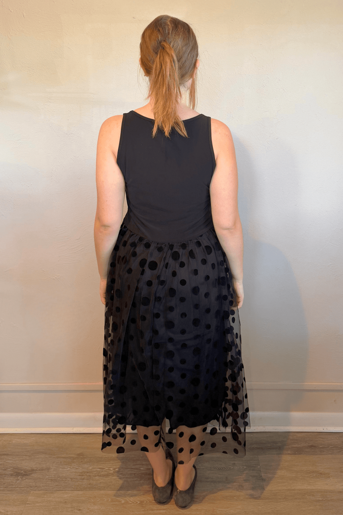 Kozan Cinderella Dress in Black, front and back views and styled with the matching Amira Jacket