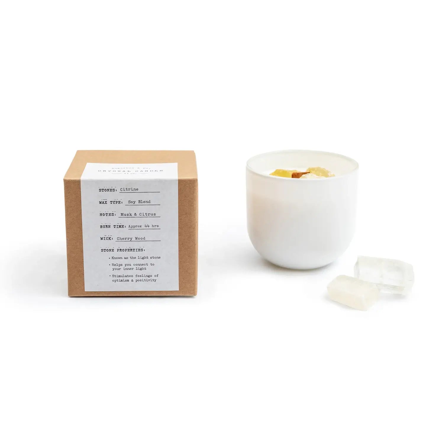 Citrine Crystal Candle