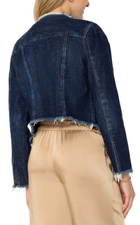 Classic Jean Jacket with Frayed Hem (Davidson)