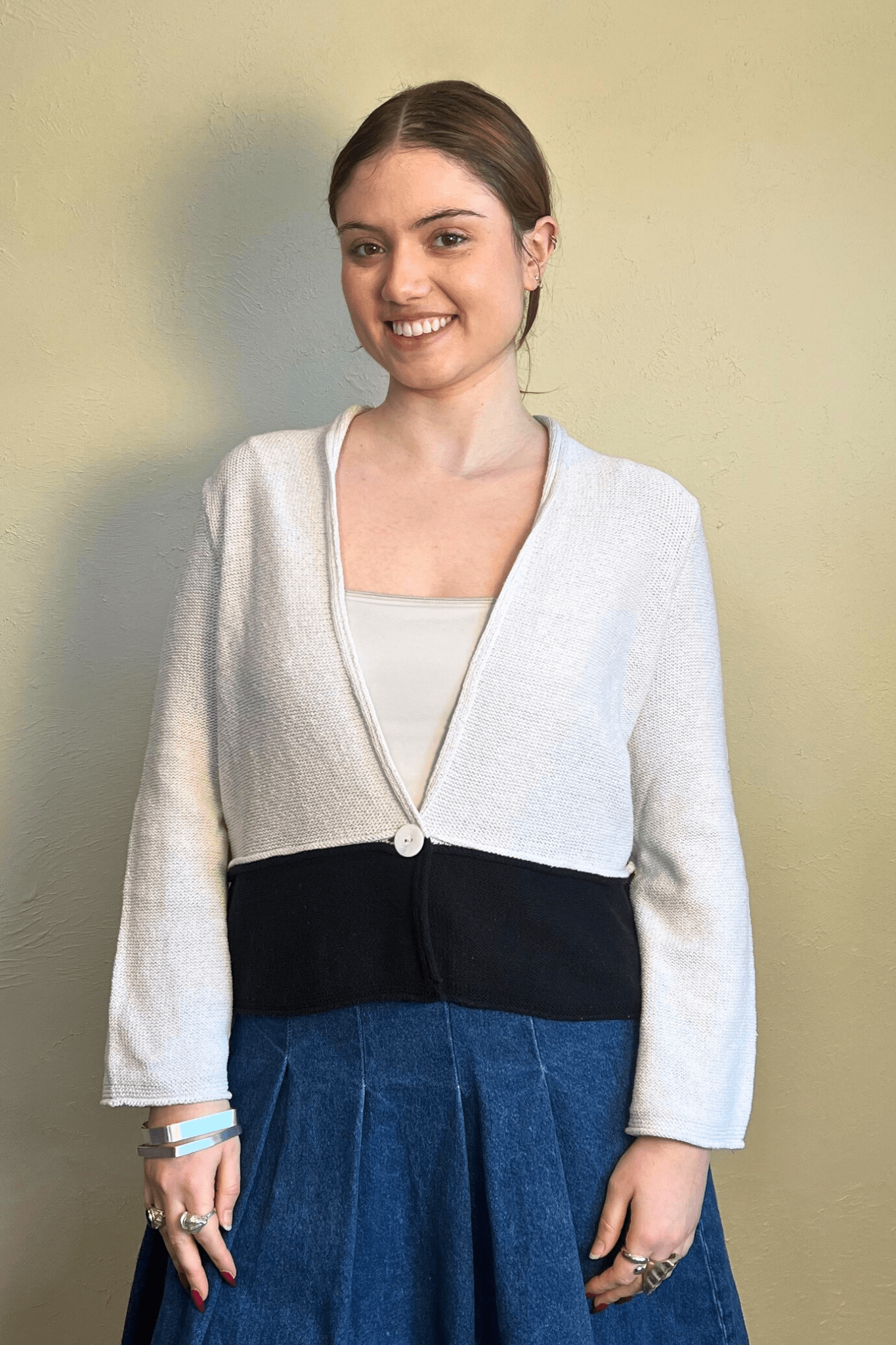 Color Block Two-Toned Cardi