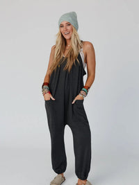 Comfort Zone Pocketed Jumpsuit