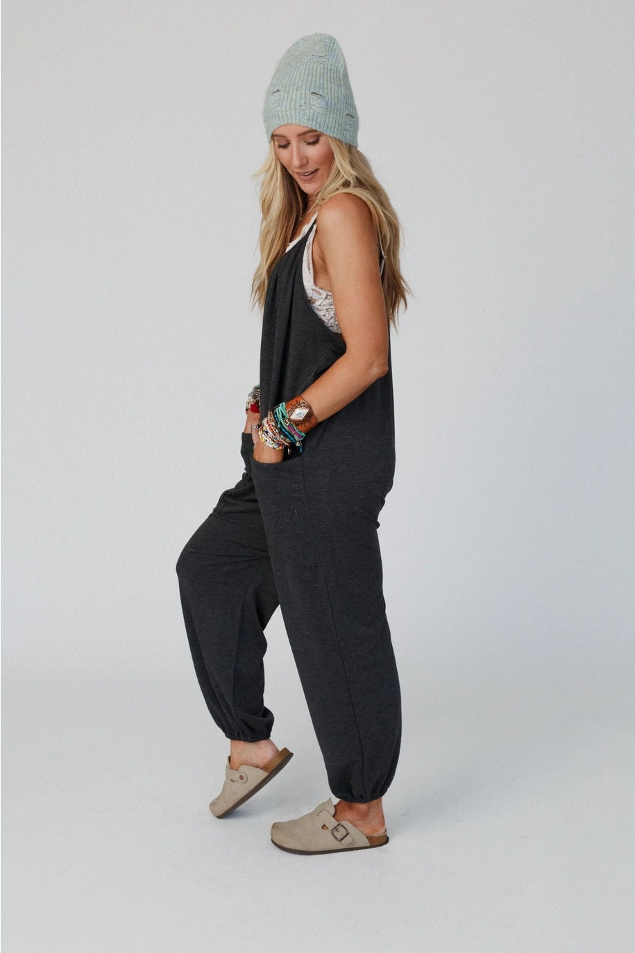 Comfort Zone Pocketed Jumpsuit