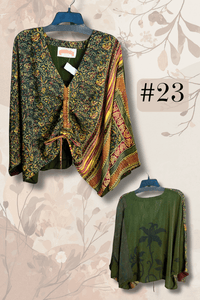Crepe Sari Butterfly Top