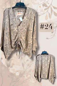 Crepe Sari Butterfly Top