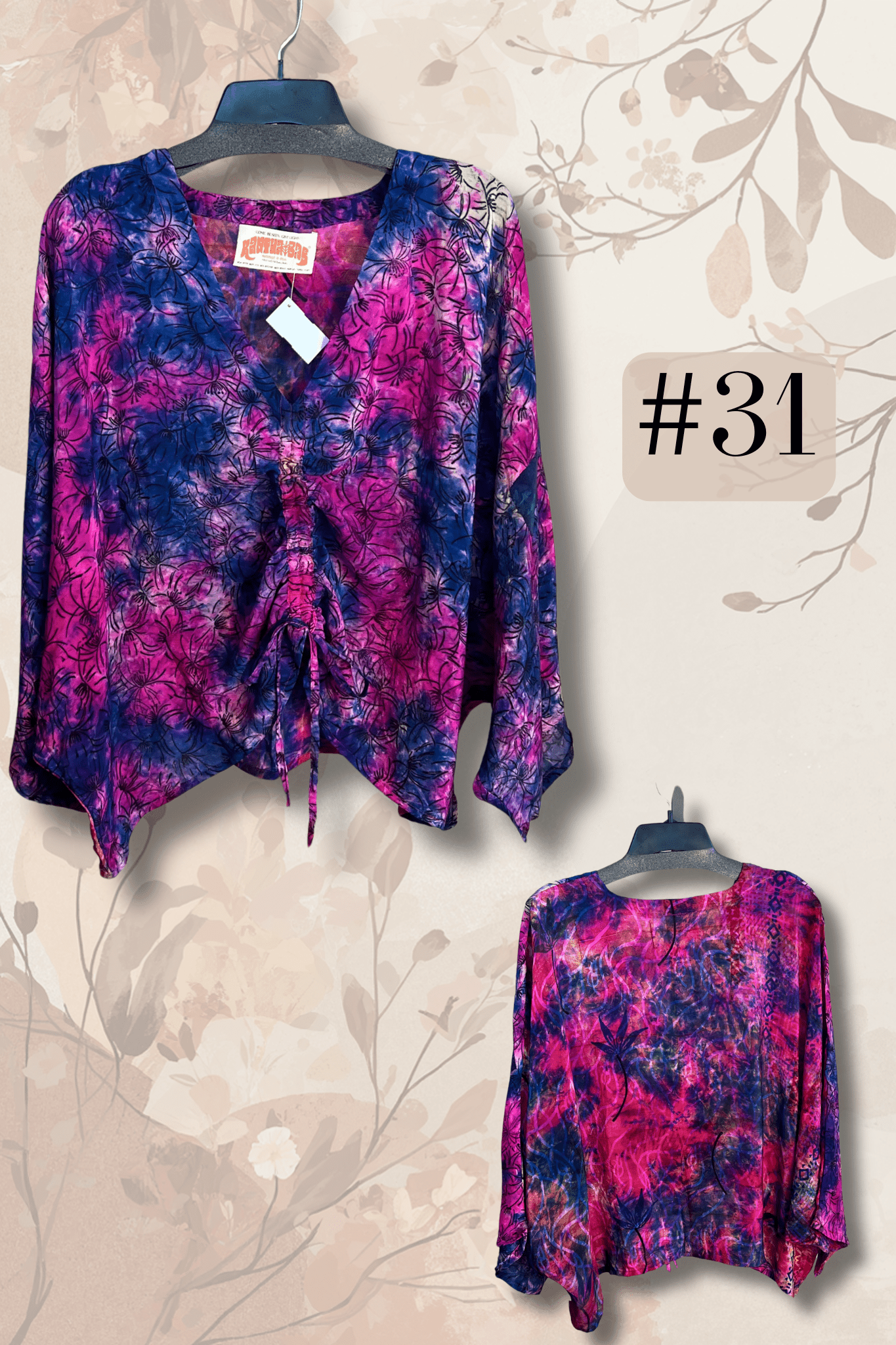 Crepe Sari Butterfly Top