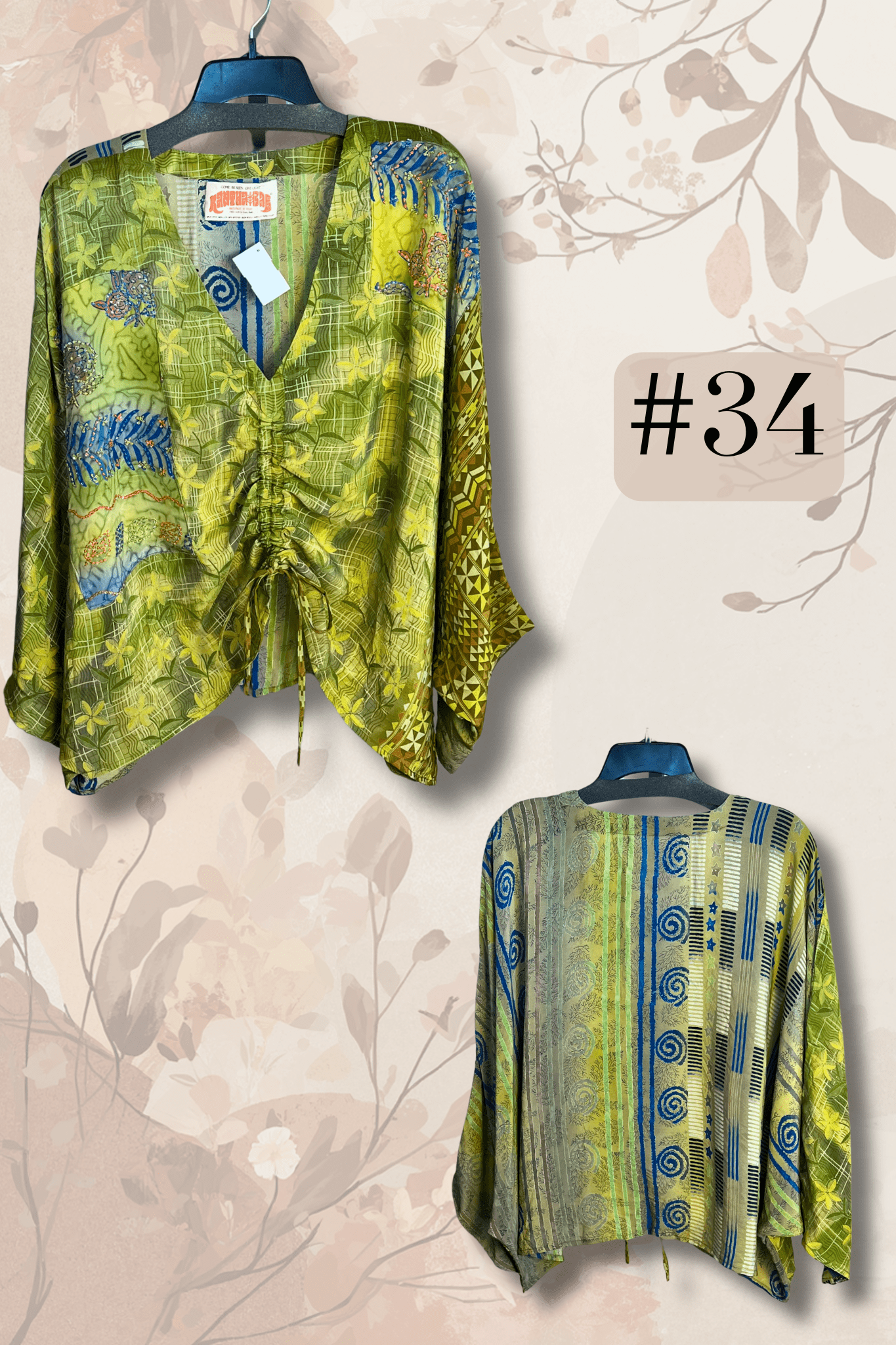 Crepe Sari Butterfly Top