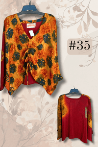 Crepe Sari Butterfly Top
