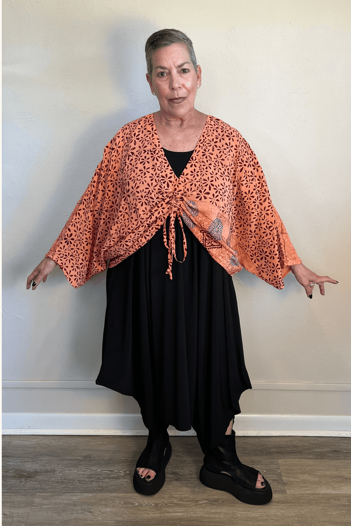 Crepe Sari Butterfly Top