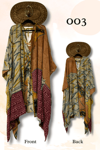 Crepe Sari Orchid Kimono