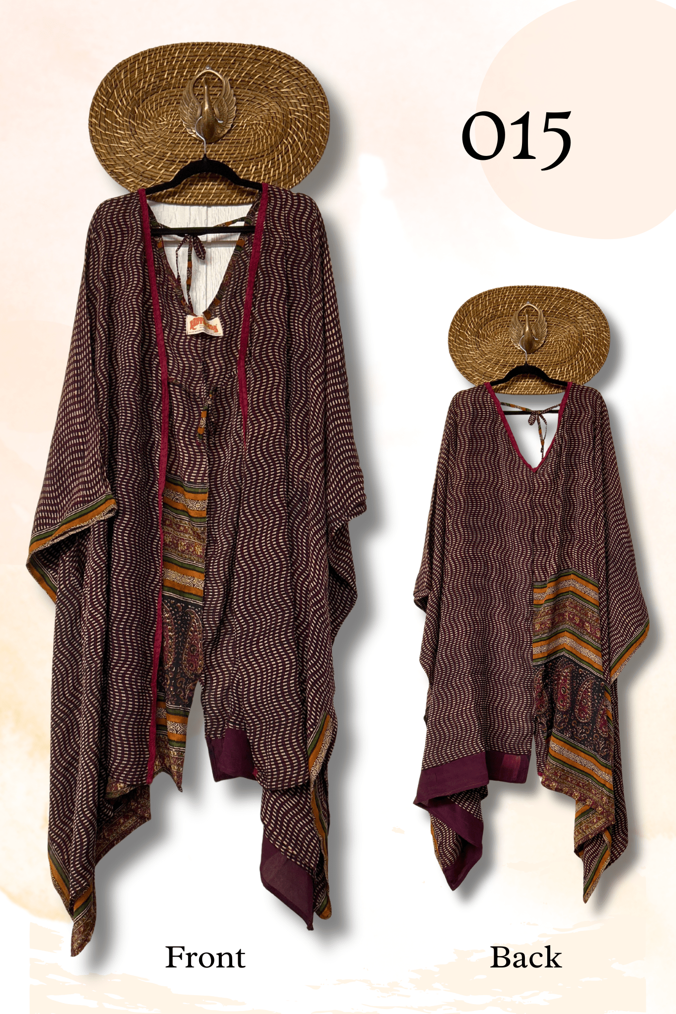 Crepe Sari Orchid Kimono