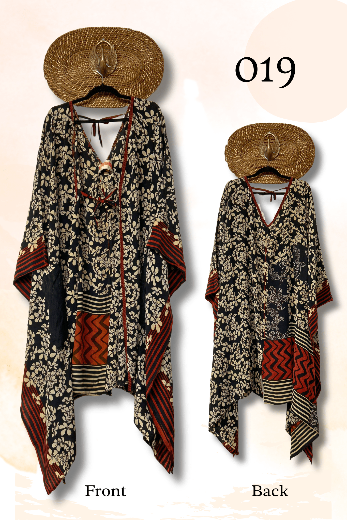 Crepe Sari Orchid Kimono