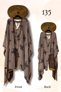 Crepe Sari Orchid Kimono