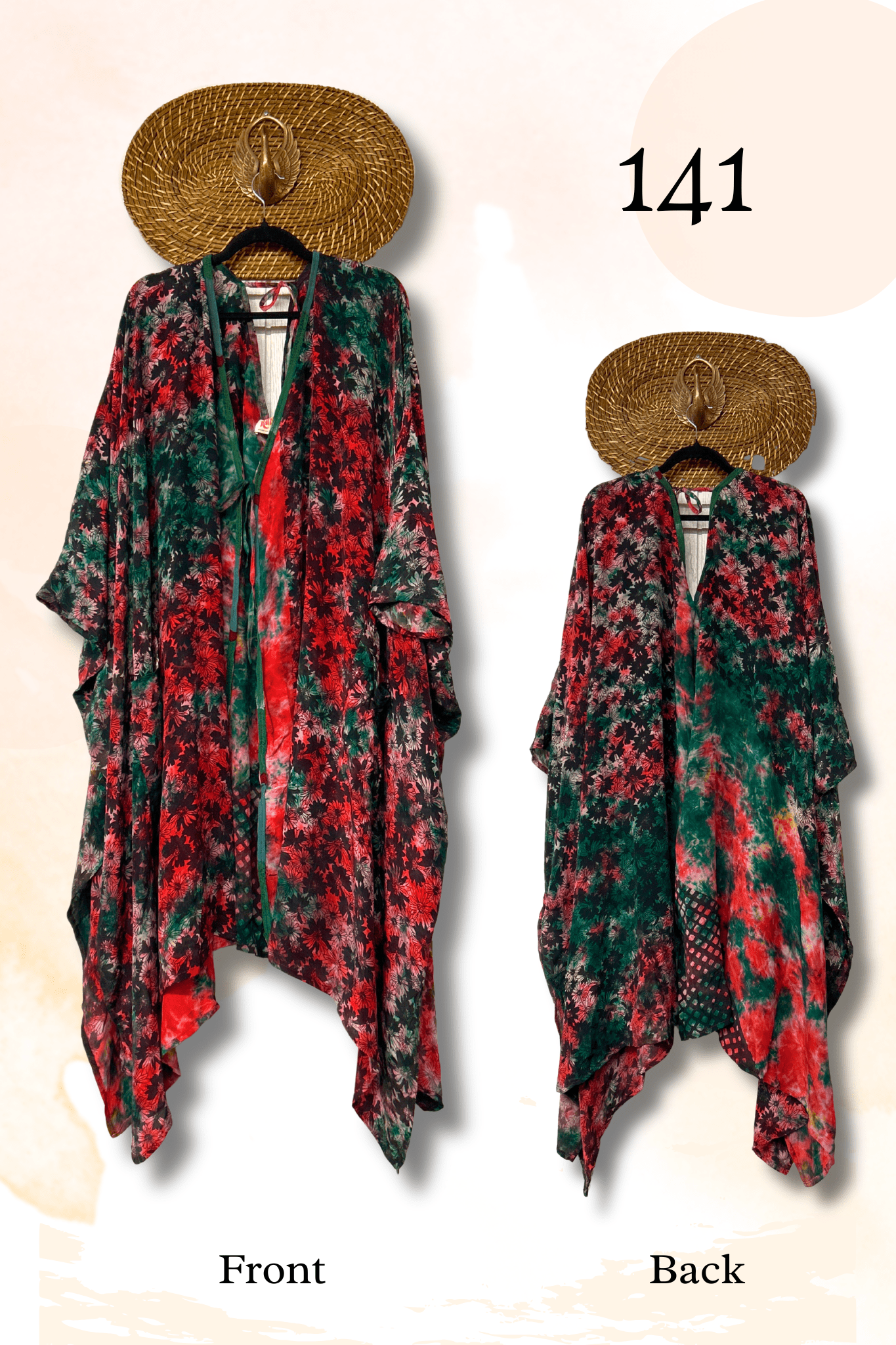 Crepe Sari Orchid Kimono