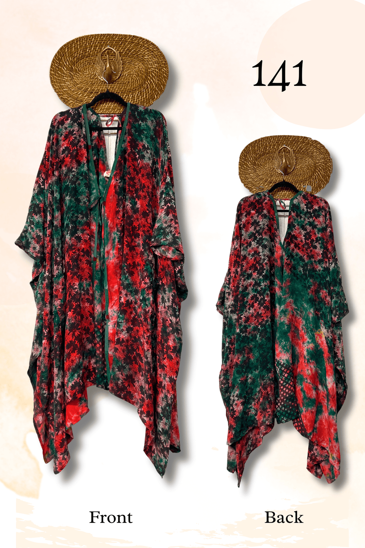 Crepe Sari Orchid Kimono
