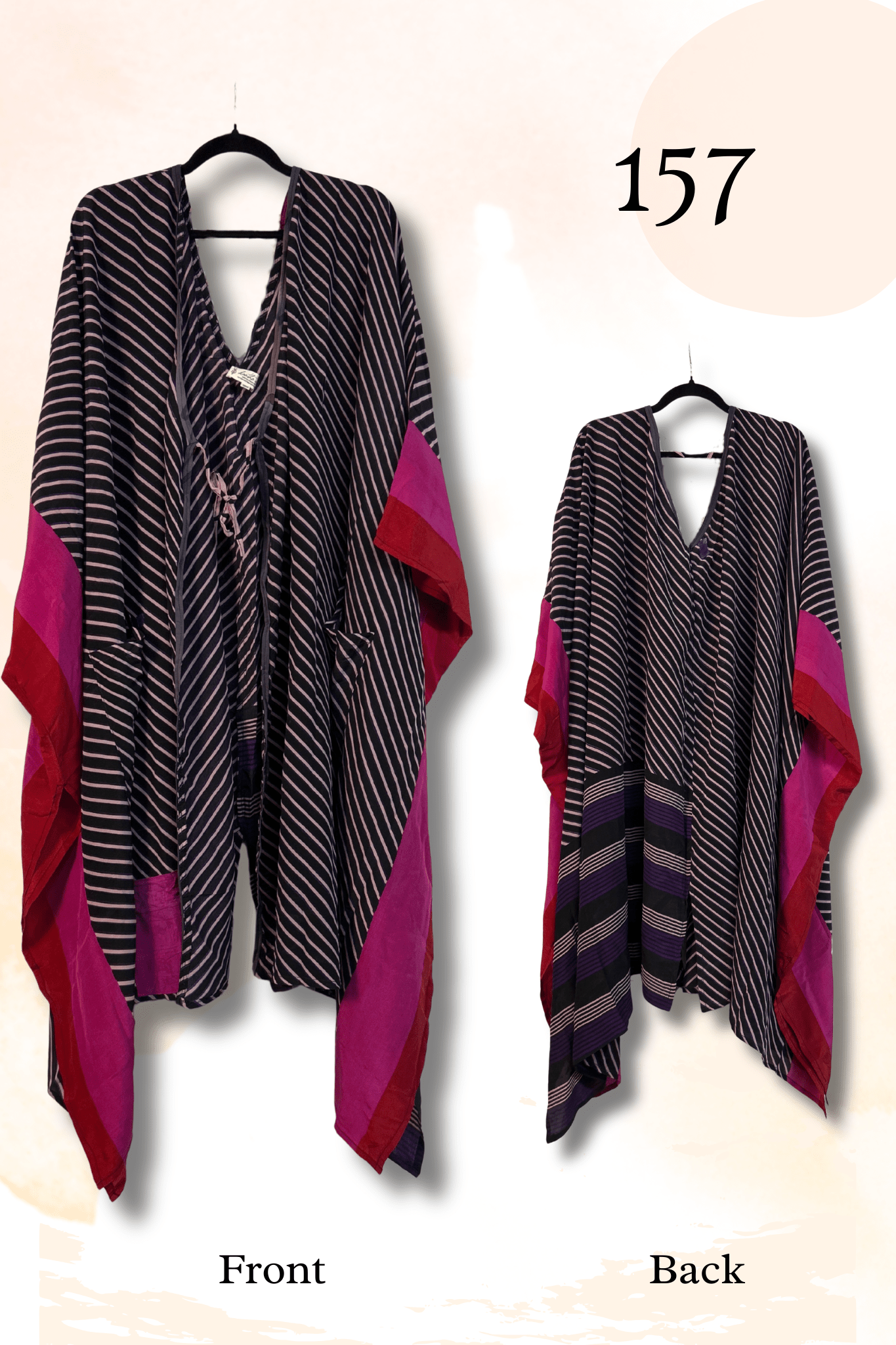 Crepe Sari Orchid Kimono