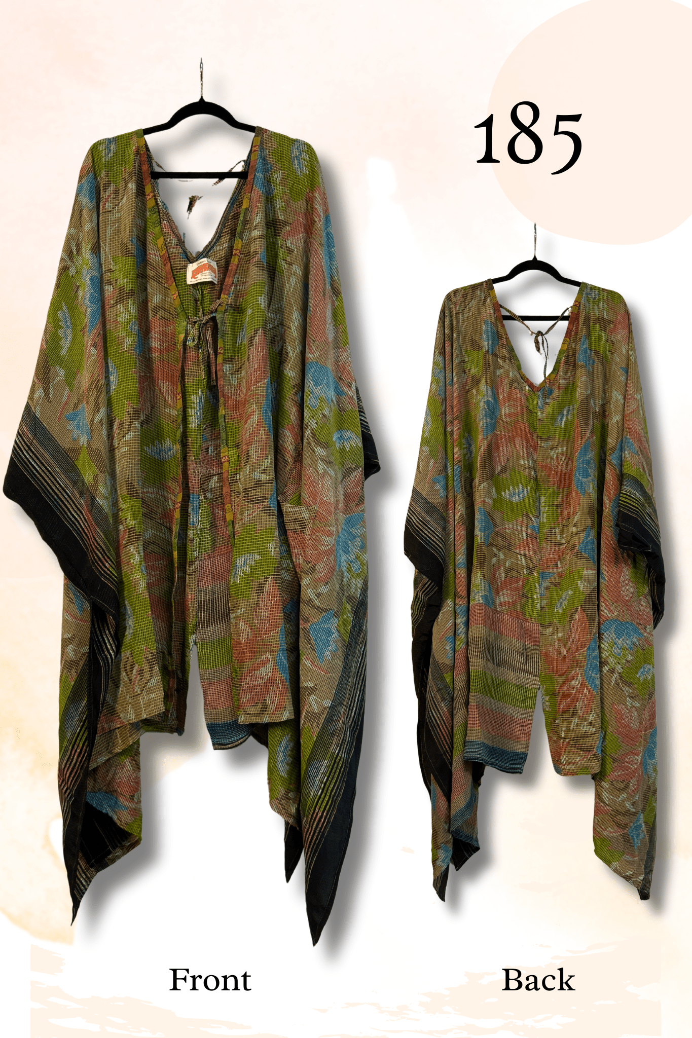 Crepe Sari Orchid Kimono