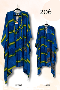 Crepe Sari Orchid Kimono