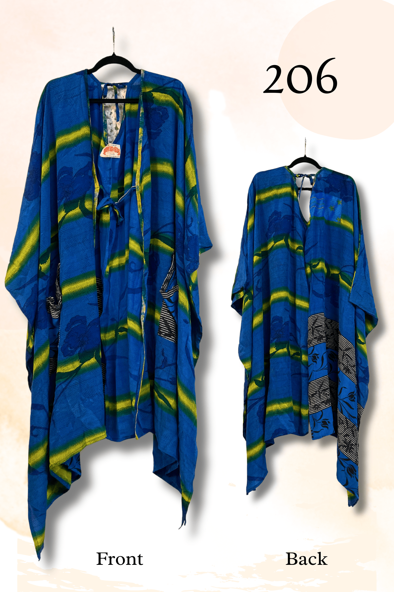 Crepe Sari Orchid Kimono