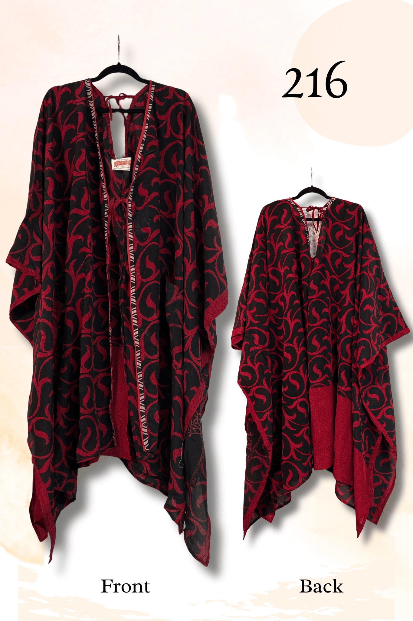 Crepe Sari Orchid Kimono