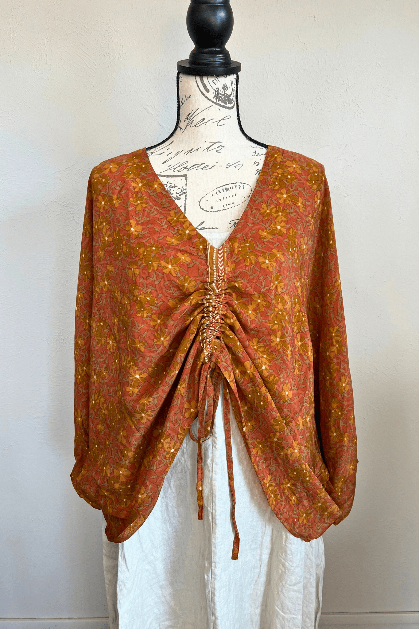 Crepe Sari Butterfly Top