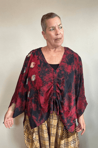 Crepe Sari Hi-Lo Butterfly Top