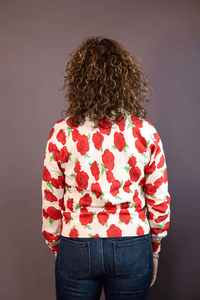 Crop Roses Cardi