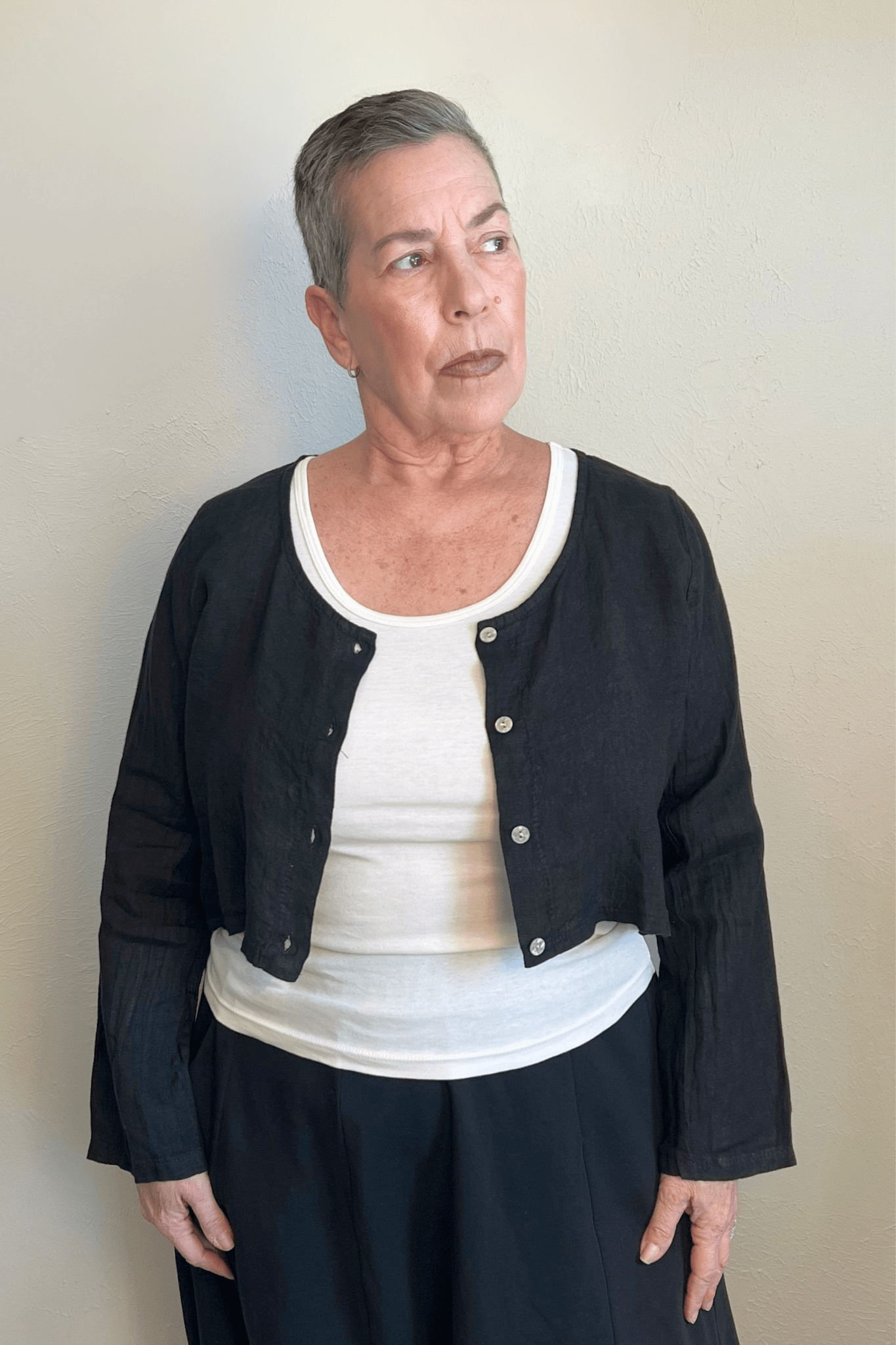 Linen Crop Jacket