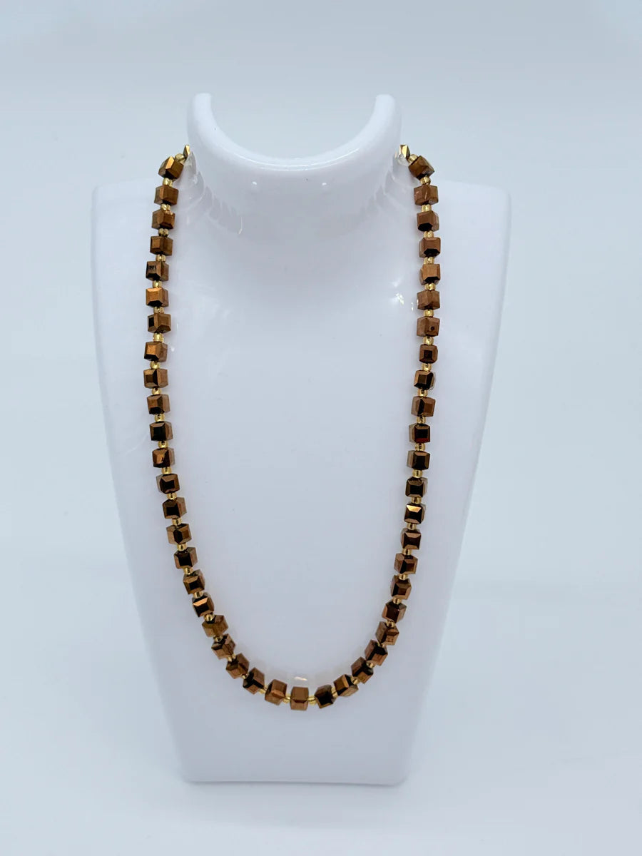 Small Crystal Cube Necklace