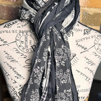 Fringe Scarf - Dark Nostalgia Plaid