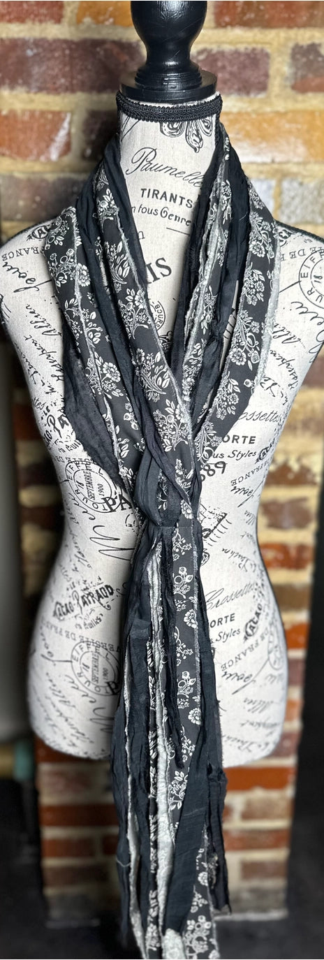 Fringe Scarf - Dark Nostalgia Plaid