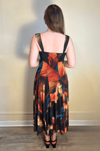 Delila Tea Length Paneled Dress