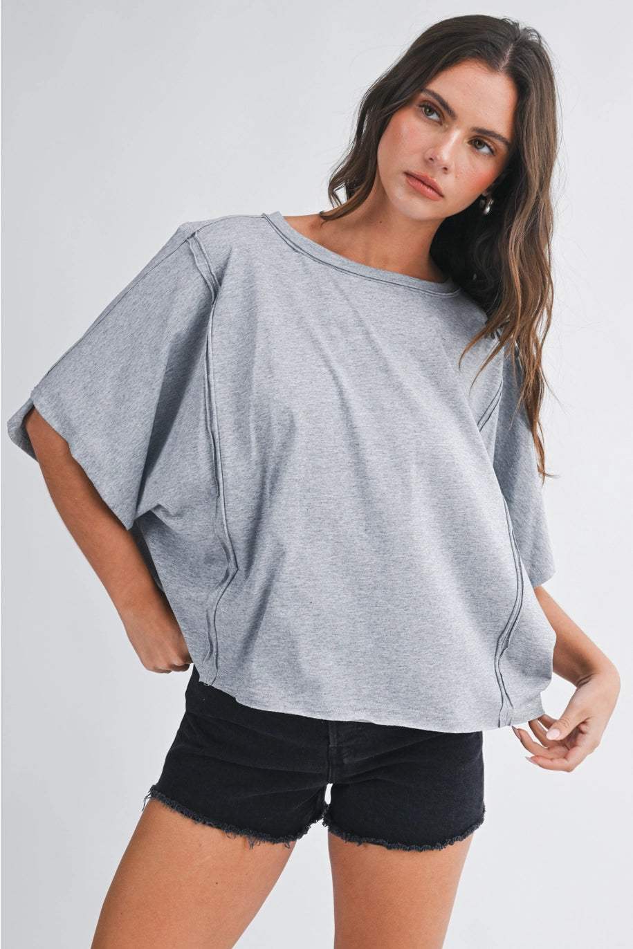 Boxy Dolman Short-Sleeve Top
